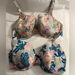 2 Cacique lightly lined t-shirt bras, size 42DDD. Both brand new. 1- NWT